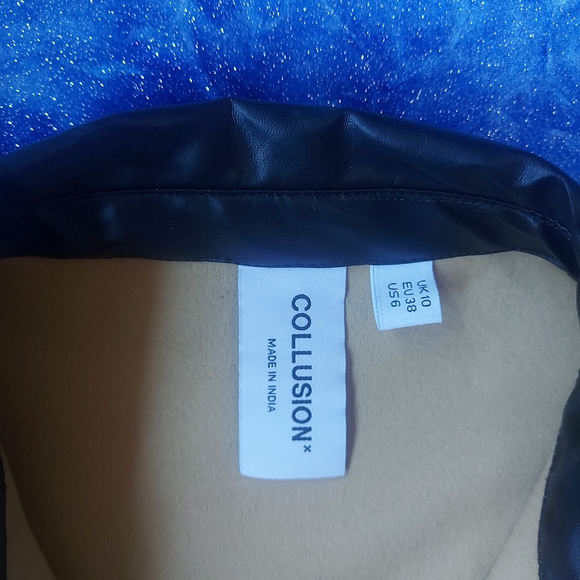 COLLUSION faux leather dress or long top - Picture 2 of 3